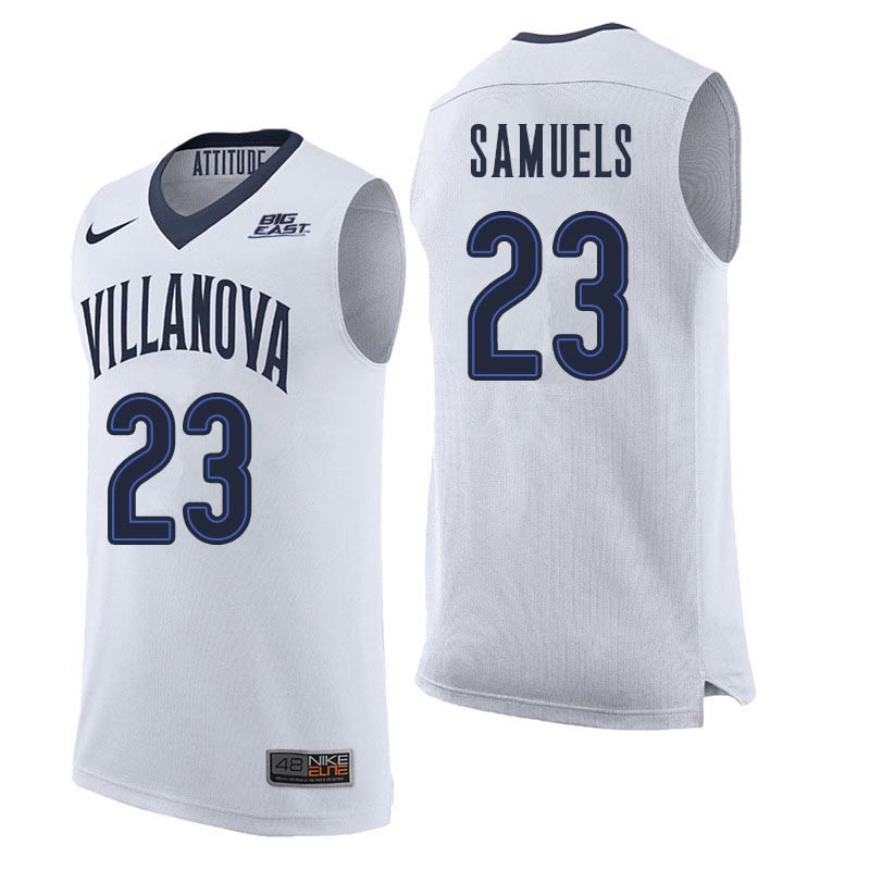 Men Villanova Wildcats #23 Jermaine Samuels College Basketball Jerseys Sale-White